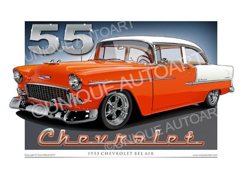 1955 Chevrolet- Orange