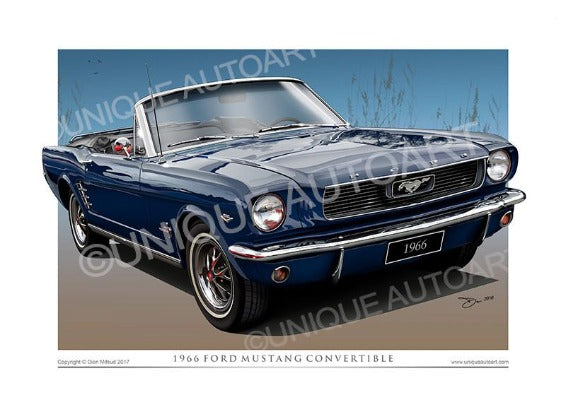 1966 Mustang Convertible- Nightmist Blue