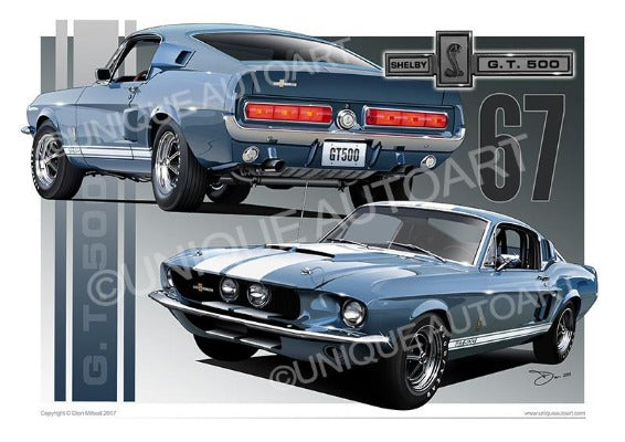 1967 Shelby Mustang- Automotive Art