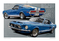 Acapulco Blue 68 Mustang GT350 Shelby
