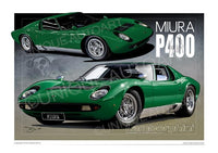 Lamborghini Miura Prints - Metallic Green