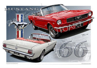1966 Mustang Convertible- Drawing