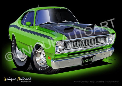 Plymouth Duster Cartoon Art