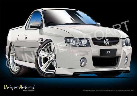 VZ COMMODORE CARTOON CARS (unframed)