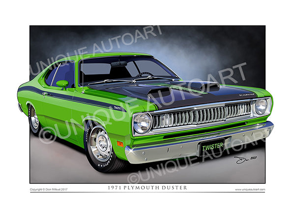 1971 Plymouth Duster Automotive Art
