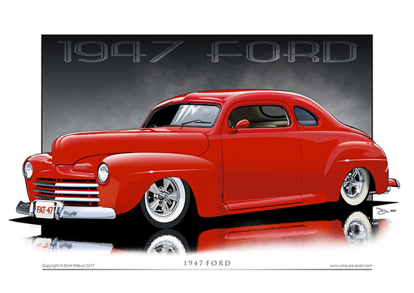 1947 Ford Coupe Automotive Illustration