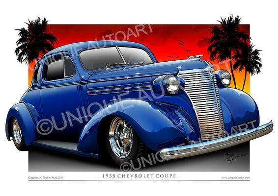 Chevrolet Archival Prints- Custom Blue