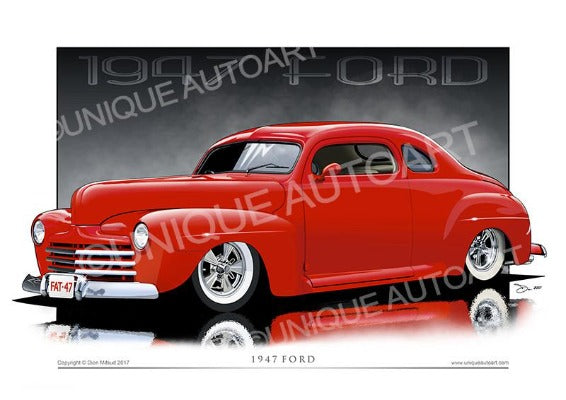 1947 Ford Coupe- Car Drawings (unframed)