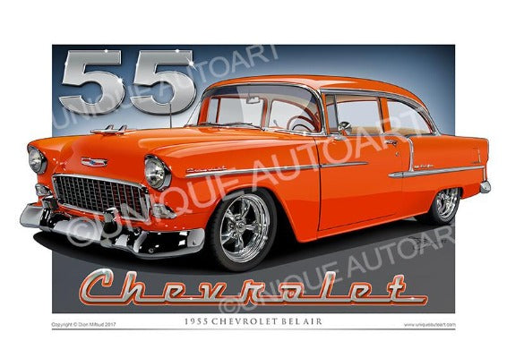 1955 Chevrolet- Orange
