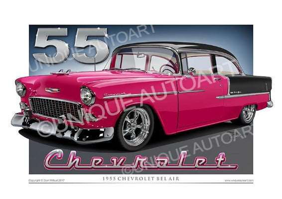 1955 Chevrolet- Magenta