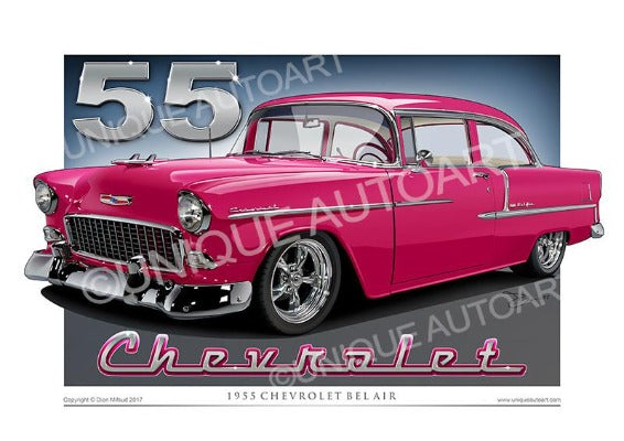 1955 Chevrolet- Magenta