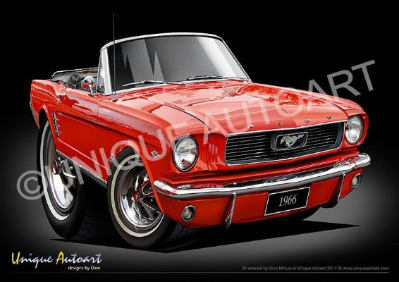 Mustang Convertible SIGNAL FLARE RED