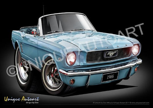 1966 Mustang Convertible TAHOE TURQUOISE