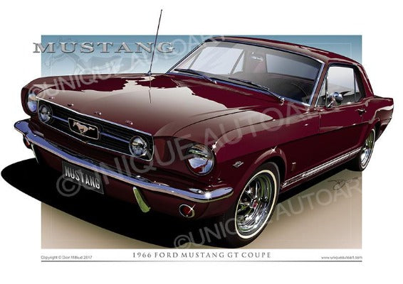 1966 Mustang- Vintage Burgundy
