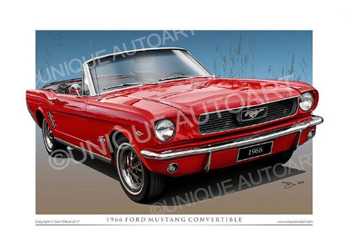 1966 Mustang Convertible - Candy Apple Red