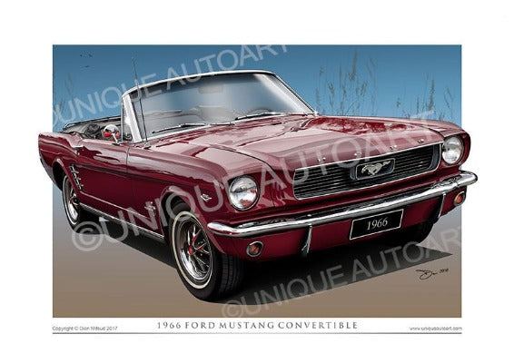 1966 Mustang Convertible- Vintage Burgundy