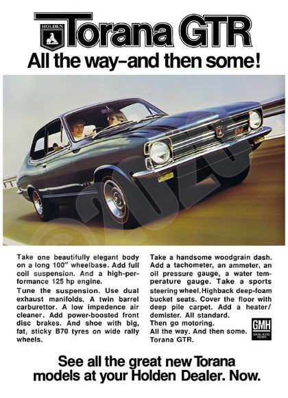 Holden LC GTR Advert