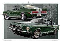 1968 Shelby Dark Green Metallic