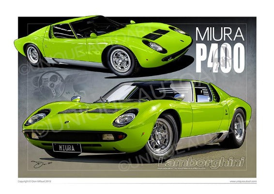 上品コーデはコレで安心！ LAMBORGHINI Autoart Unique – PG1 DRAWINGS- AUTOMOTIVE MIURA 絵画