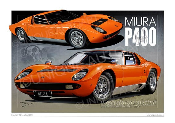 LAMBORGHINI MIURA AUTOMOTIVE DRAWINGS- PG1 – Unique Autoart