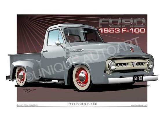 1953 Ford F-100 | Ford Truck Art From Unique Autoart