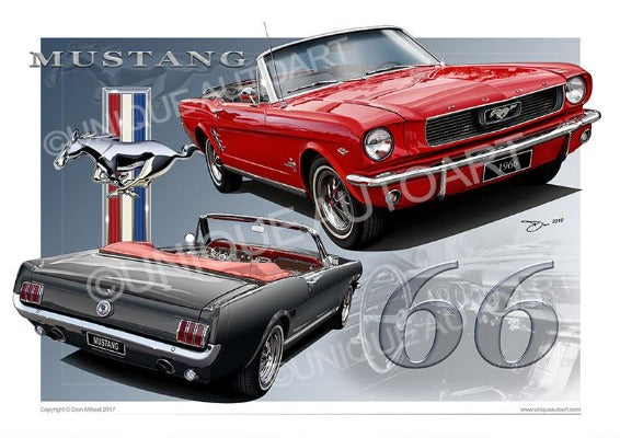 1966 Mustang Convertible- Canvas Prints