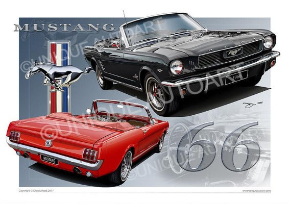 1966 Mustang Convertible- Canvas Print
