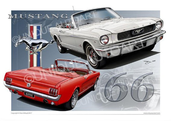 1966 Mustang Convertible- Illustrations