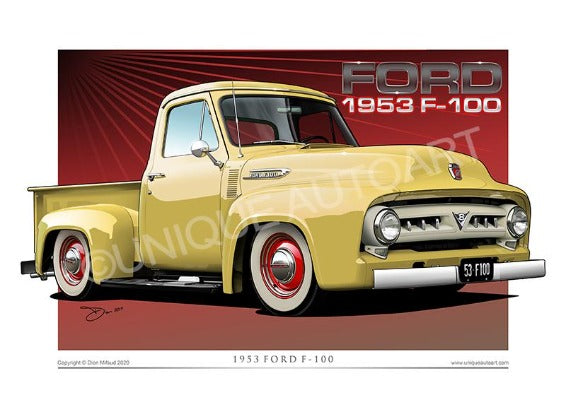 Yellow Ford F-100