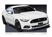 2015 MUSTANG DRAWINGS GT OXFORD WHITE