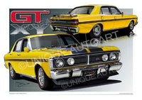 XY GT FALCON CANVAS PRINTS- GIFTS FOR MEN (unframed)